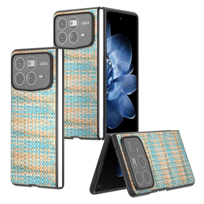 For Xiaomi Mix Fold 4 5G Case Leather+PC Phone Cover Plaid Texture