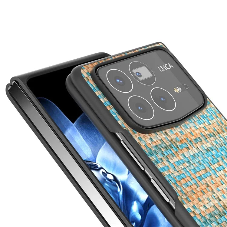For Xiaomi Mix Fold 4 5G Case Leather+PC Phone Cover Plaid Texture
