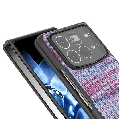 For Xiaomi Mix Fold 4 5G Case Leather+PC Phone Cover Plaid Texture