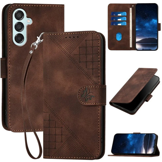 YX0080 For Samsung Galaxy M15 5G / F15 5G Case Butterfly Imprint Leather Wallet Phone Cover