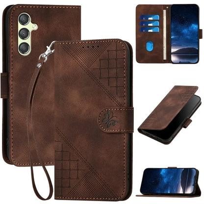 YX0080 For Samsung Galaxy A24 4G (162.1 X 77.6 X 8.3mm) Case Leather Wallet Phone Cover