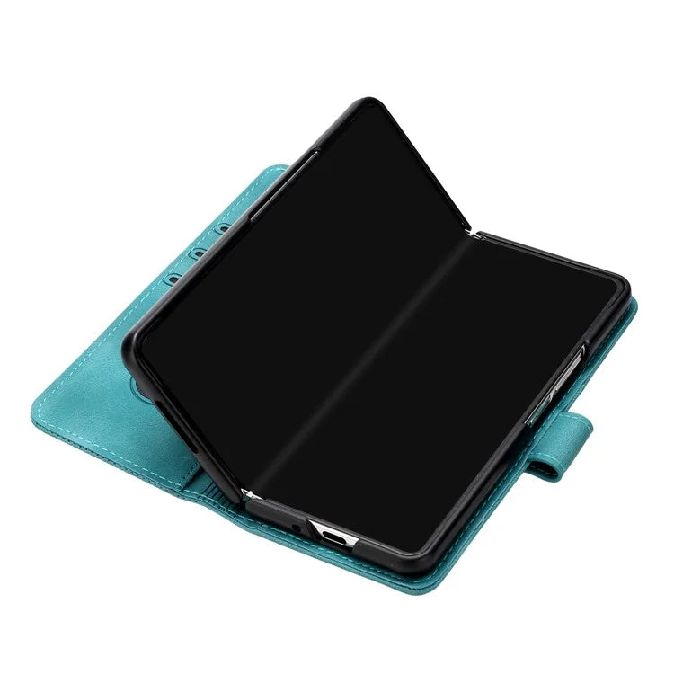YX0080 For Samsung Galaxy Z Fold5 5G Case Butterfly Imprint Leather Wallet Phone Cover