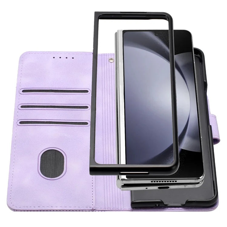 YX0080 For Samsung Galaxy Z Fold5 5G Case Butterfly Imprint Leather Wallet Phone Cover