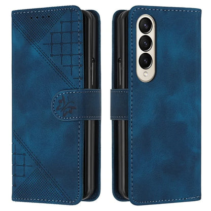 YX0080 For Samsung Galaxy Z Fold4 5G Case Butterfly Imprint Leather Wallet Phone Cover