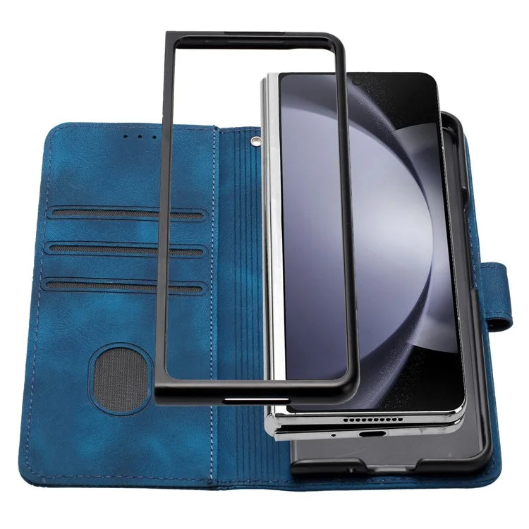 YX0080 For Samsung Galaxy Z Fold4 5G Case Butterfly Imprint Leather Wallet Phone Cover