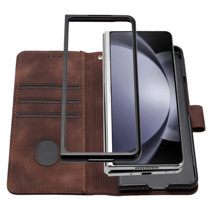 YX0080 For Samsung Galaxy Z Fold4 5G Case Butterfly Imprint Leather Wallet Phone Cover