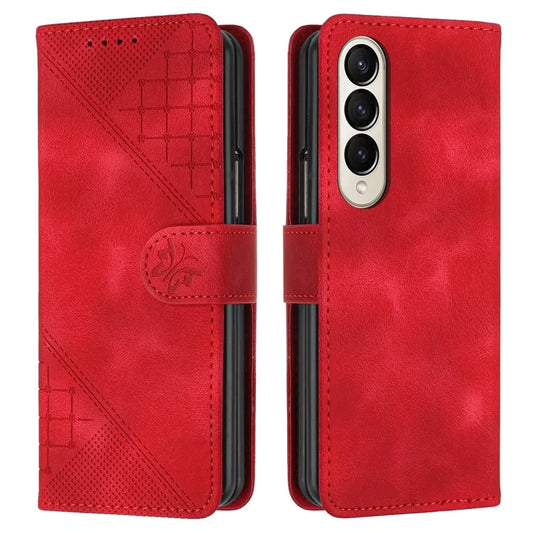 YX0080 For Samsung Galaxy Z Fold3 5G Case Butterfly Imprint Leather Wallet Phone Cover