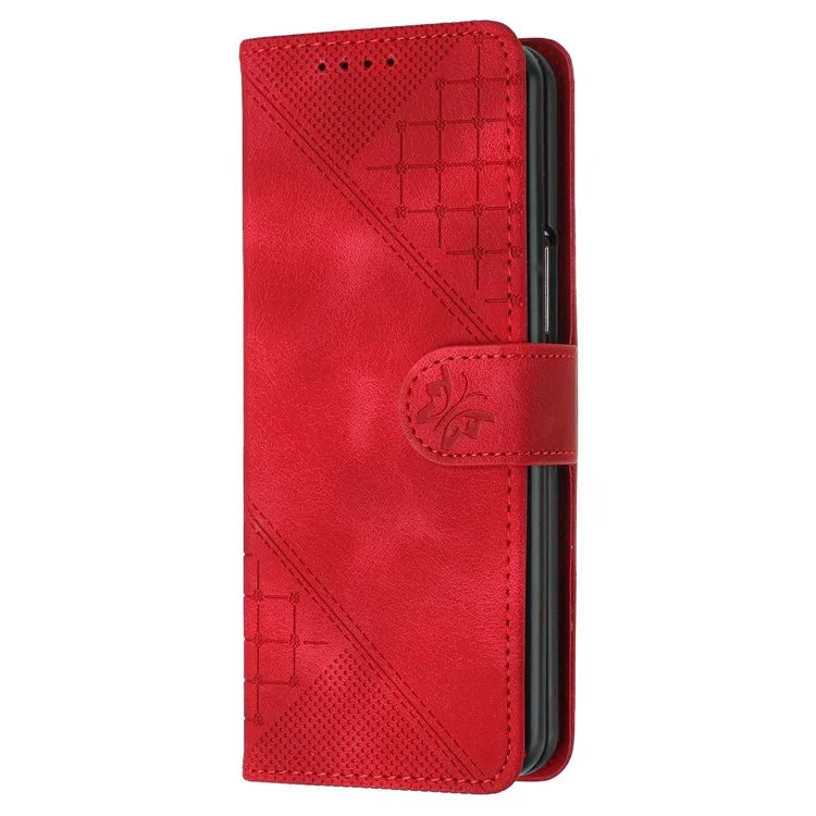 YX0080 For Samsung Galaxy Z Fold3 5G Case Butterfly Imprint Leather Wallet Phone Cover