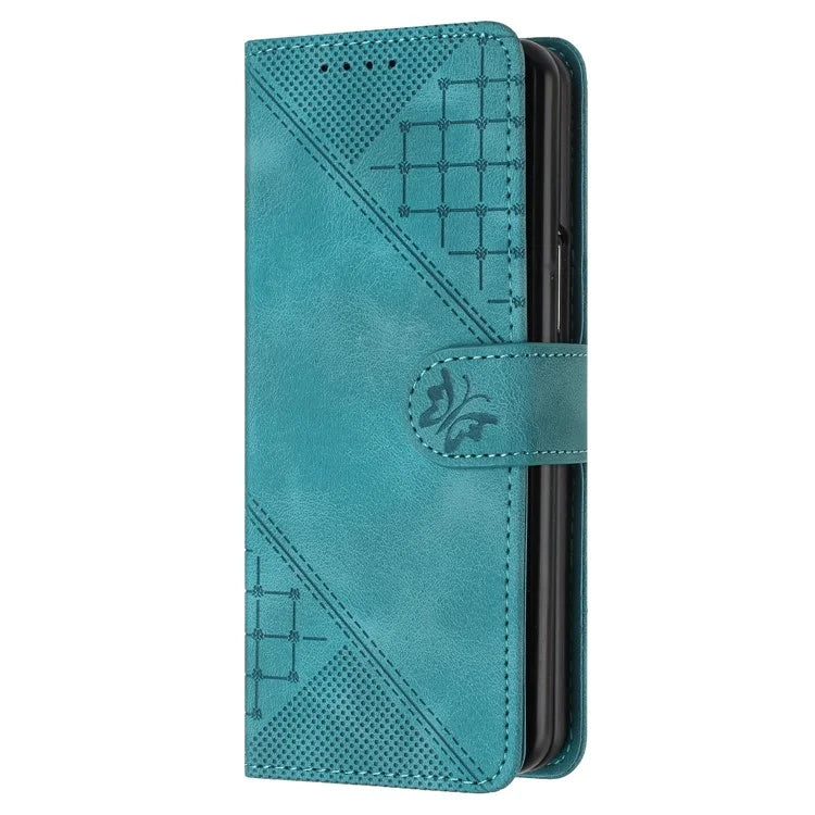YX0080 For Samsung Galaxy Z Fold3 5G Case Butterfly Imprint Leather Wallet Phone Cover