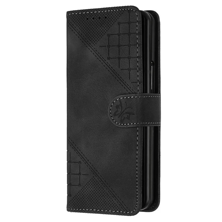 YX0080 For Samsung Galaxy Z Fold3 5G Case Butterfly Imprint Leather Wallet Phone Cover