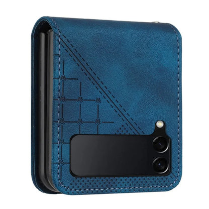 YX0080 For Samsung Galaxy Z Flip4 5G Case Imprint PU Leather Phone Cover