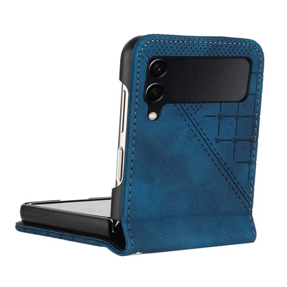 YX0080 For Samsung Galaxy Z Flip3 5G Case Imprint PU Leather Phone Cover