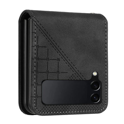 YX0080 For Samsung Galaxy Z Flip3 5G Case Imprint PU Leather Phone Cover
