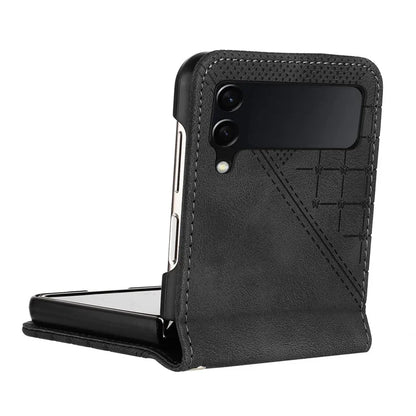 YX0080 For Samsung Galaxy Z Flip3 5G Case Imprint PU Leather Phone Cover