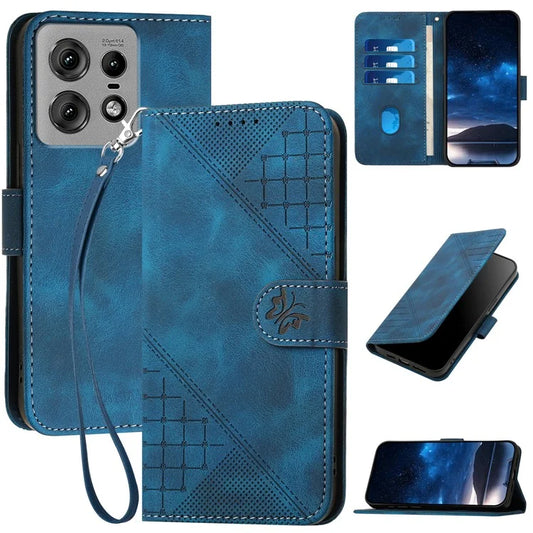 YX0080 For Motorola Edge 50 Pro 5G Case Butterfly Imprint Leather Wallet Phone Cover
