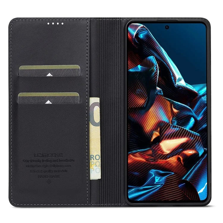 LC.IMEEKE L1 Series for Xiaomi Poco X5 Pro 5G / Redmi Note 12 Pro 5G Case PU Leather Wallet Stand Phone Cover