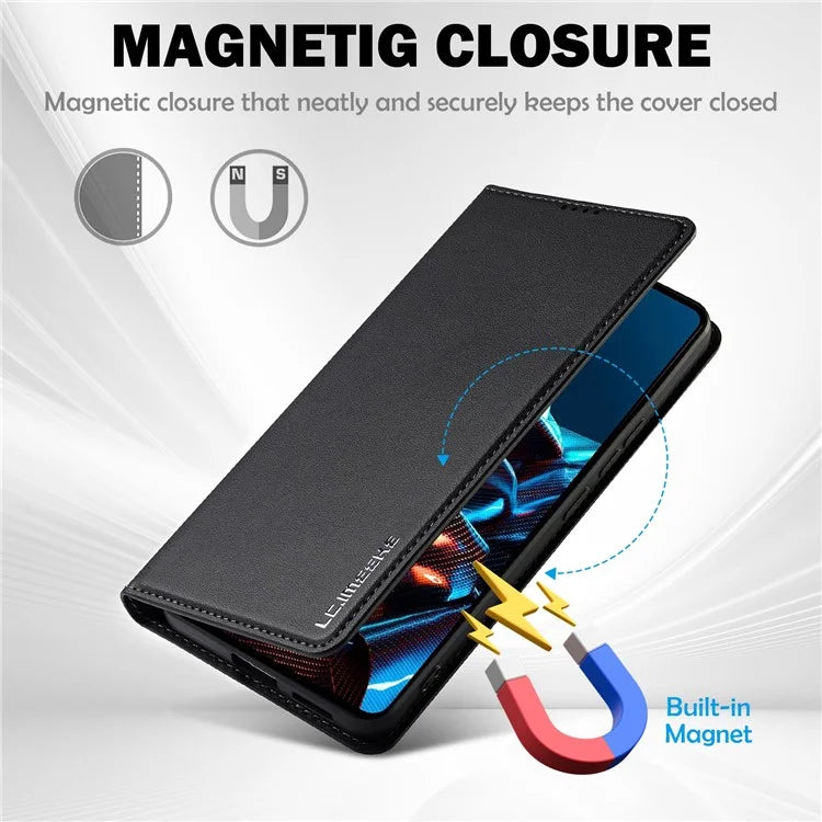 LC.IMEEKE L1 Series for Xiaomi Poco X5 Pro 5G / Redmi Note 12 Pro 5G Case PU Leather Wallet Stand Phone Cover