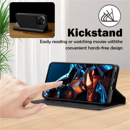 LC.IMEEKE L1 Series for Xiaomi Poco X5 Pro 5G / Redmi Note 12 Pro 5G Case PU Leather Wallet Stand Phone Cover