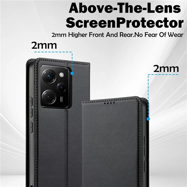 LC.IMEEKE L1 Series for Xiaomi Poco X5 Pro 5G / Redmi Note 12 Pro 5G Case PU Leather Wallet Stand Phone Cover