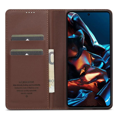 LC.IMEEKE L1 Series for Xiaomi Poco X5 Pro 5G / Redmi Note 12 Pro 5G Case PU Leather Wallet Stand Phone Cover