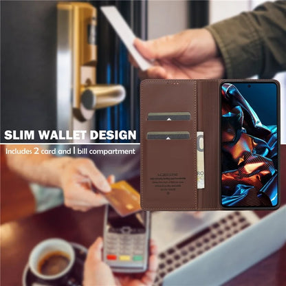 LC.IMEEKE L1 Series for Xiaomi Poco X5 Pro 5G / Redmi Note 12 Pro 5G Case PU Leather Wallet Stand Phone Cover