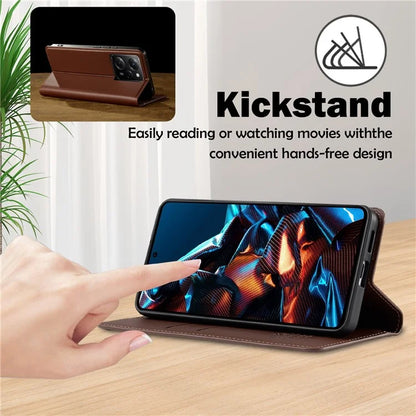 LC.IMEEKE L1 Series for Xiaomi Poco X5 Pro 5G / Redmi Note 12 Pro 5G Case PU Leather Wallet Stand Phone Cover