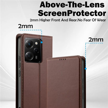 LC.IMEEKE L1 Series for Xiaomi Poco X5 Pro 5G / Redmi Note 12 Pro 5G Case PU Leather Wallet Stand Phone Cover