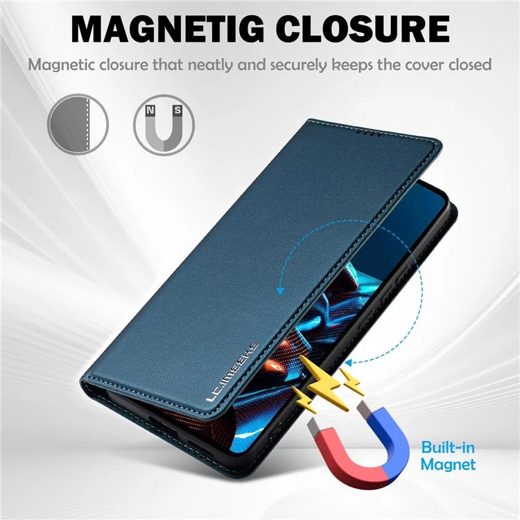 LC.IMEEKE L1 Series for Xiaomi Poco X5 Pro 5G / Redmi Note 12 Pro 5G Case PU Leather Wallet Stand Phone Cover