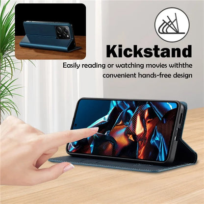 LC.IMEEKE L1 Series for Xiaomi Poco X5 Pro 5G / Redmi Note 12 Pro 5G Case PU Leather Wallet Stand Phone Cover