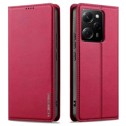 LC.IMEEKE L1 Series for Xiaomi Poco X5 Pro 5G / Redmi Note 12 Pro 5G Case PU Leather Wallet Stand Phone Cover