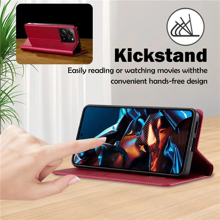 LC.IMEEKE L1 Series for Xiaomi Poco X5 Pro 5G / Redmi Note 12 Pro 5G Case PU Leather Wallet Stand Phone Cover
