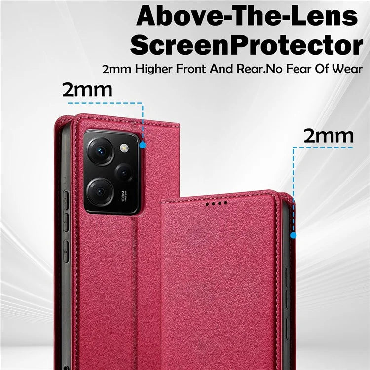 LC.IMEEKE L1 Series for Xiaomi Poco X5 Pro 5G / Redmi Note 12 Pro 5G Case PU Leather Wallet Stand Phone Cover