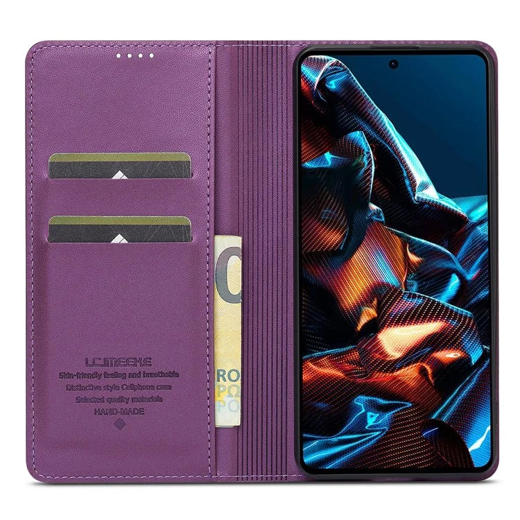 LC.IMEEKE L1 Series for Xiaomi Poco X5 Pro 5G / Redmi Note 12 Pro 5G Case PU Leather Wallet Stand Phone Cover