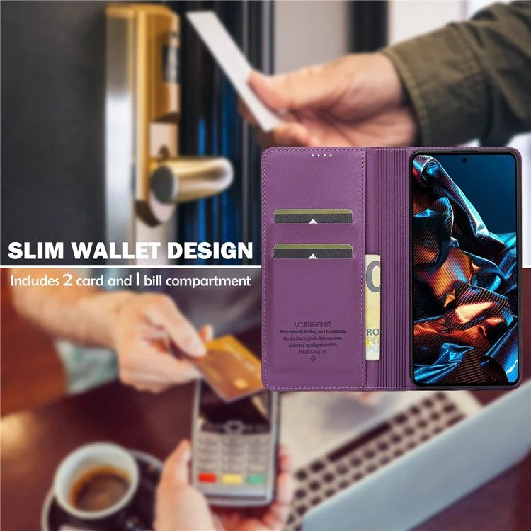LC.IMEEKE L1 Series for Xiaomi Poco X5 Pro 5G / Redmi Note 12 Pro 5G Case PU Leather Wallet Stand Phone Cover