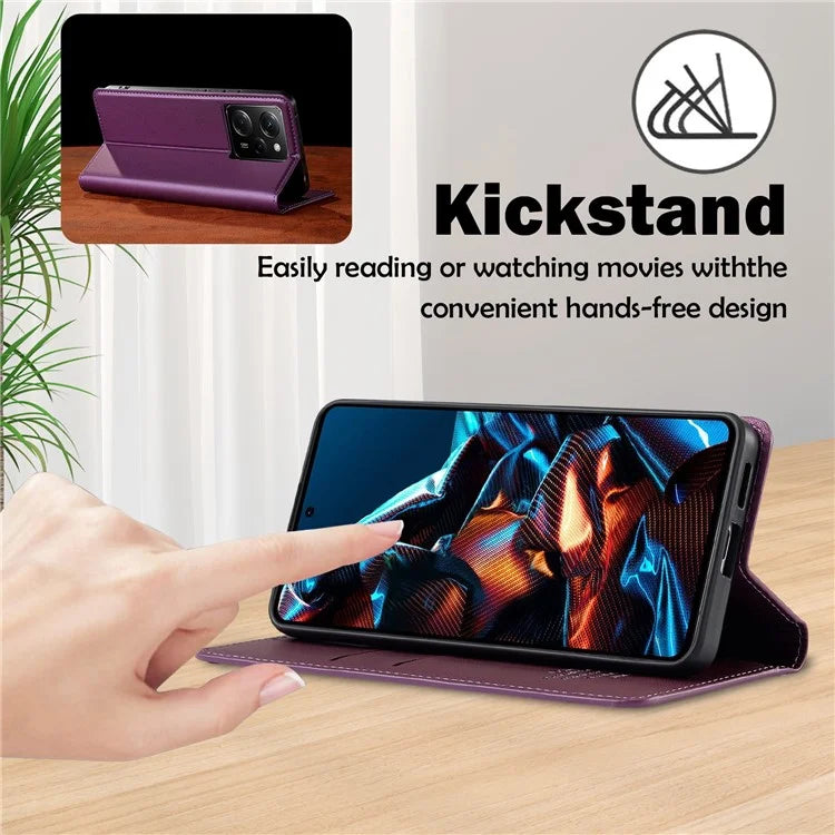 LC.IMEEKE L1 Series for Xiaomi Poco X5 Pro 5G / Redmi Note 12 Pro 5G Case PU Leather Wallet Stand Phone Cover