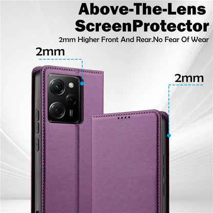 LC.IMEEKE L1 Series for Xiaomi Poco X5 Pro 5G / Redmi Note 12 Pro 5G Case PU Leather Wallet Stand Phone Cover