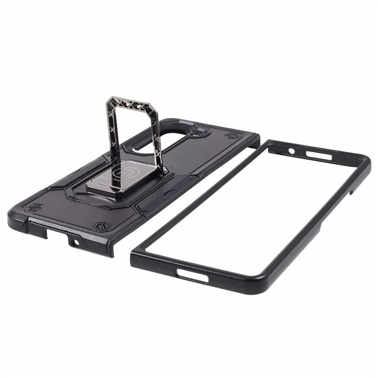 For Samsung Galaxy Z Fold6 5G Case Hidden Kickstand PC+TPU Shockproof Phone Cover