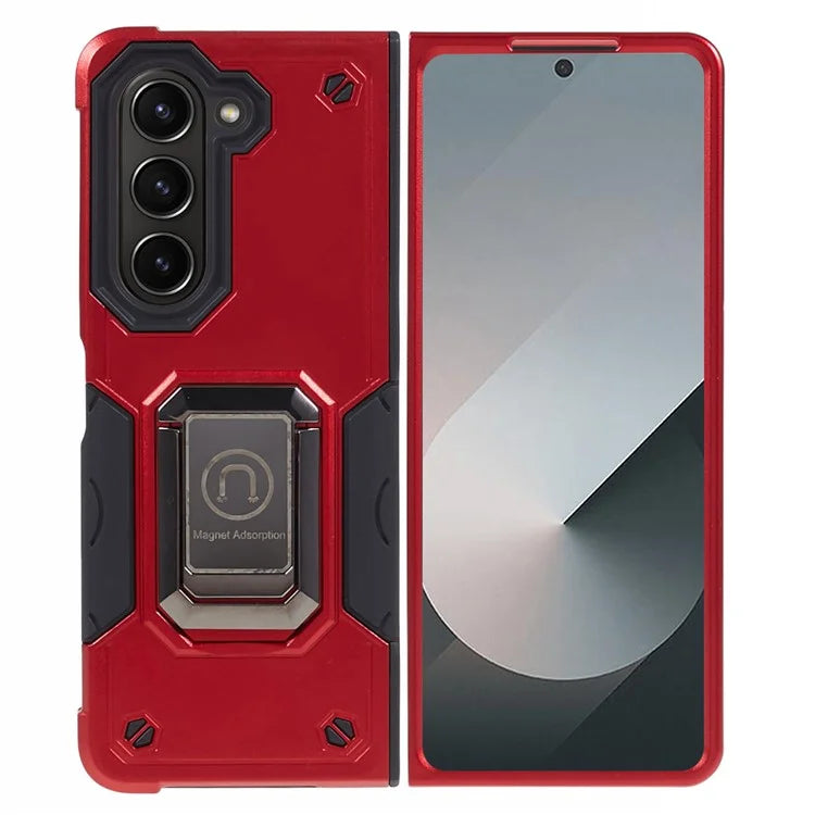 For Samsung Galaxy Z Fold6 5G Case Hidden Kickstand PC+TPU Shockproof Phone Cover