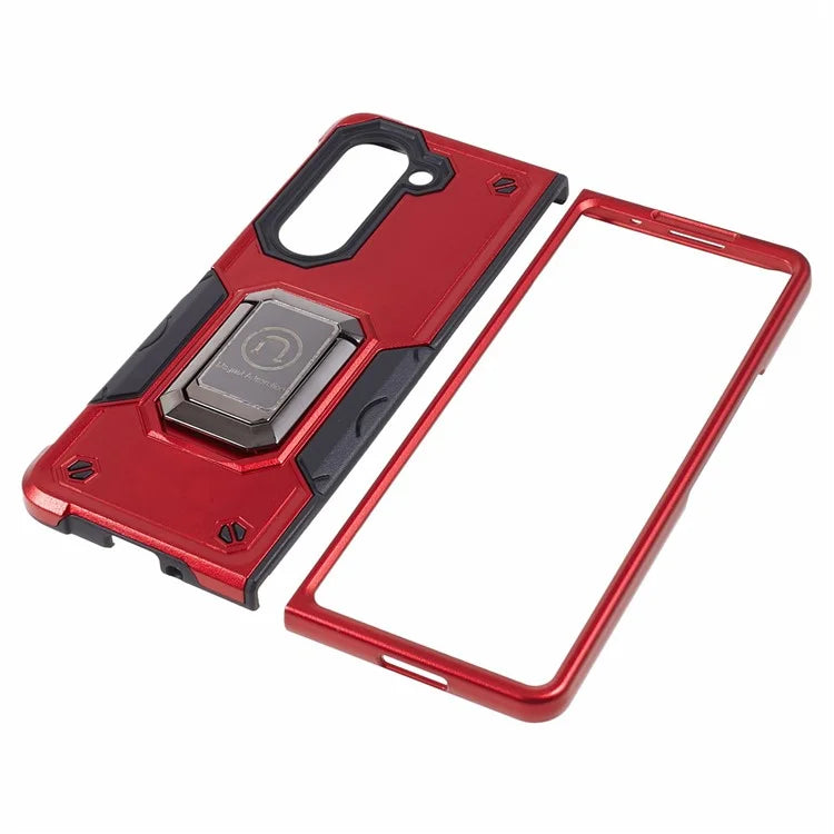 For Samsung Galaxy Z Fold6 5G Case Hidden Kickstand PC+TPU Shockproof Phone Cover