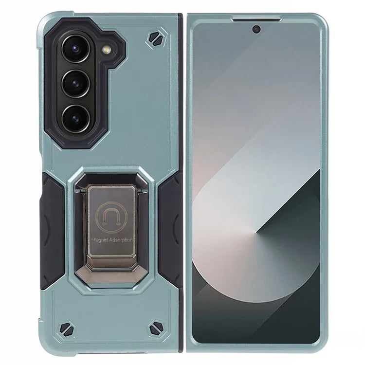 For Samsung Galaxy Z Fold6 5G Case Hidden Kickstand PC+TPU Shockproof Phone Cover