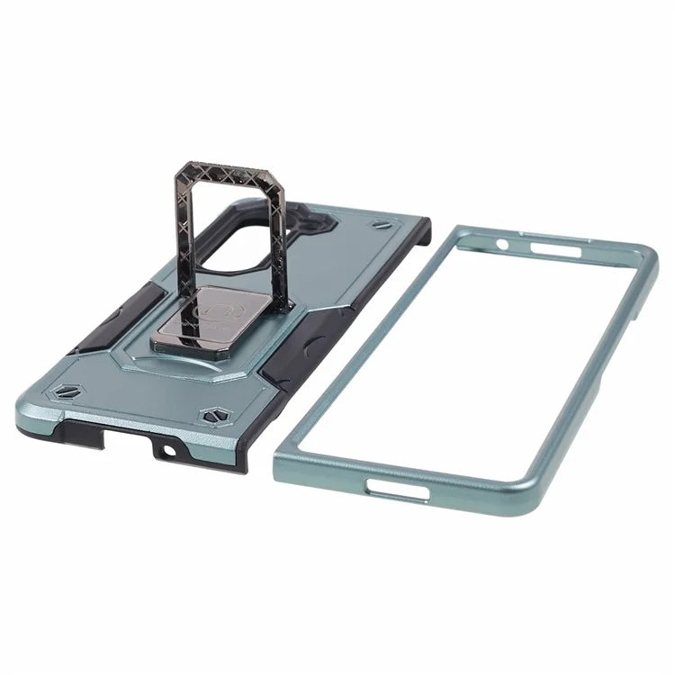 For Samsung Galaxy Z Fold6 5G Case Hidden Kickstand PC+TPU Shockproof Phone Cover
