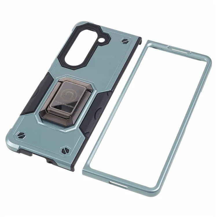 For Samsung Galaxy Z Fold6 5G Case Hidden Kickstand PC+TPU Shockproof Phone Cover