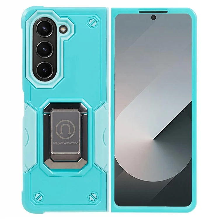 For Samsung Galaxy Z Fold6 5G Case Hidden Kickstand PC+TPU Shockproof Phone Cover