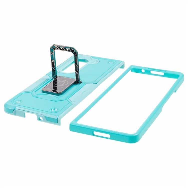 For Samsung Galaxy Z Fold6 5G Case Hidden Kickstand PC+TPU Shockproof Phone Cover