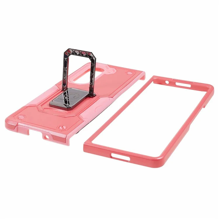 For Samsung Galaxy Z Fold6 5G Case Hidden Kickstand PC+TPU Shockproof Phone Cover
