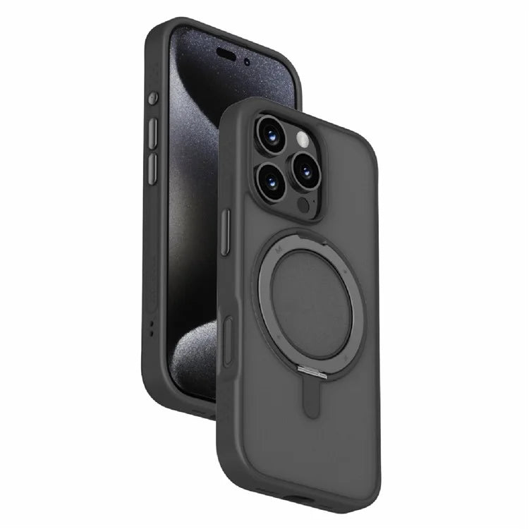 MOMAX MRAP24 For iPhone 16 Pro Max Magnetic Case TPU+PC Ring Kickstand Phone Cover