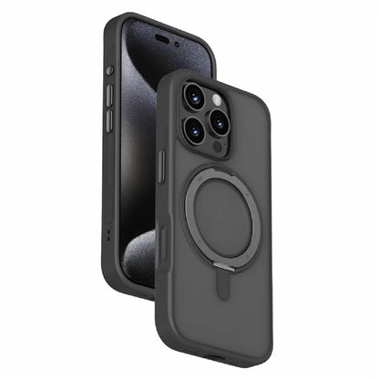 MOMAX MRAP24 For iPhone 16 Pro Max Magnetic Case TPU+PC Ring Kickstand Phone Cover