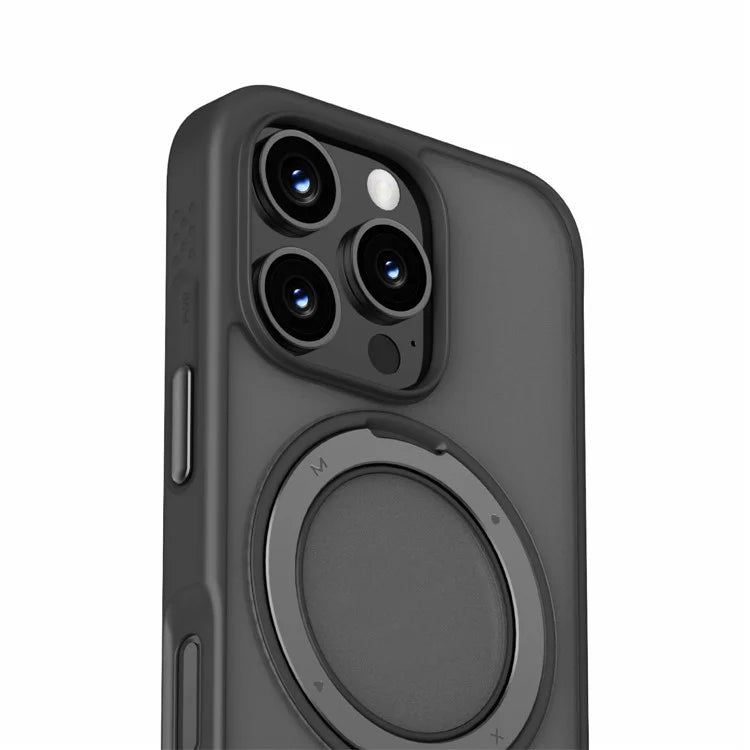 MOMAX MRAP24 For iPhone 16 Pro Max Magnetic Case TPU+PC Ring Kickstand Phone Cover