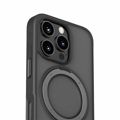 MOMAX MRAP24 For iPhone 16 Pro Max Magnetic Case TPU+PC Ring Kickstand Phone Cover