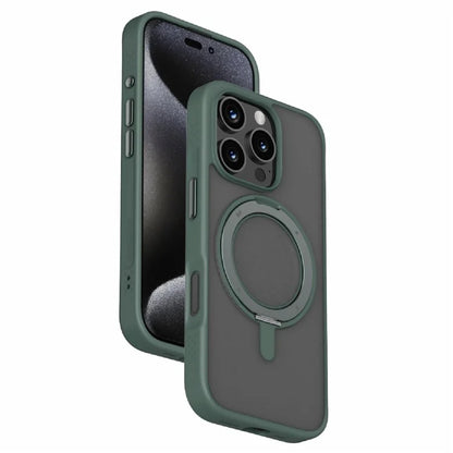 MOMAX MRAP24 For iPhone 16 Pro Max Magnetic Case TPU+PC Ring Kickstand Phone Cover